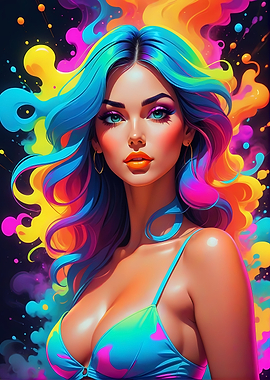 Woman bold neon