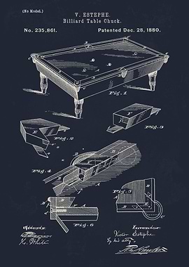 1880 Billiard table chuck