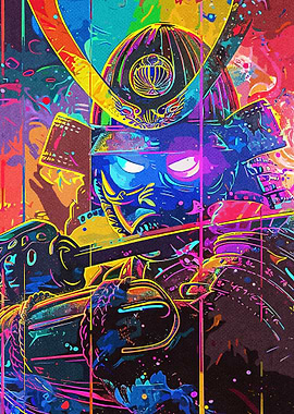 Japanese Neon Samurai