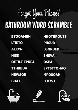 Bathroom Word Scramble