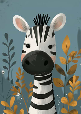Cute Zebra Wild Animal