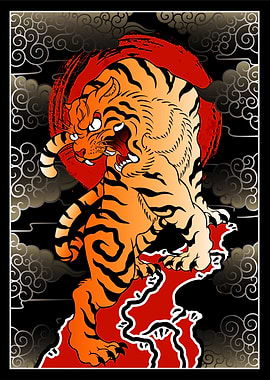 Tiger Red Moon