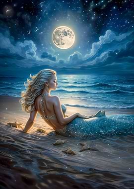 Beautiful Mermaid in beach