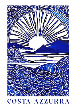 Costa Azzurra Indigo Print