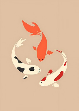 Minimal Koi Painting