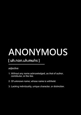 anonnymous in meaning