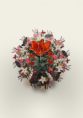 Blood Red Lily Wreath