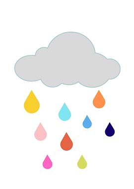 Colorful rain cloud
