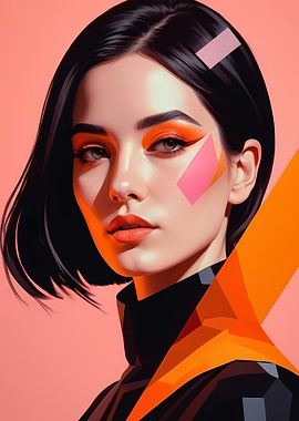 Geometric woman portrait 3