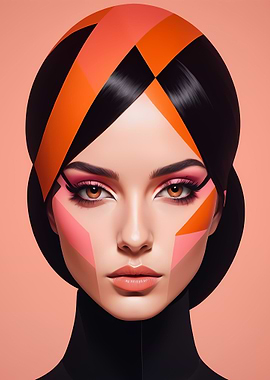 Geometric woman portrait 4