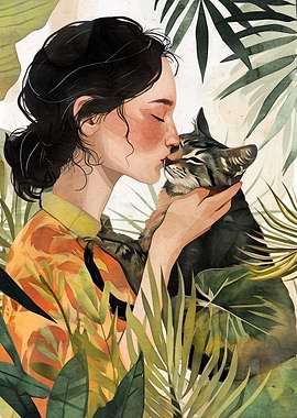 Kitty I love you cat art