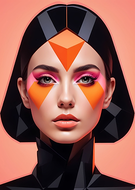 Geometric woman portrait 1