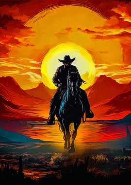 cowboy in the desert