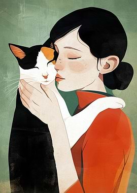 Kitty I love you cat art
