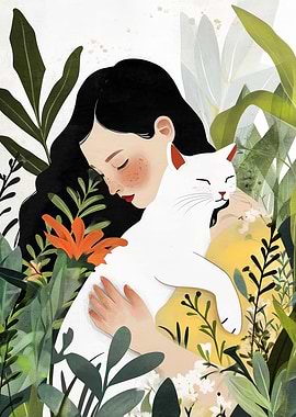 Kitty I love you cat art