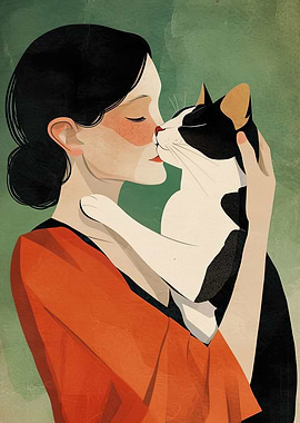 Kitty I love you cat art