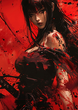 anime samurai girl katana