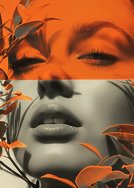 Poster collage with face