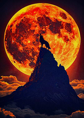 wolf moon red