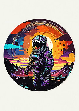 Minimalist Paint Astronaut