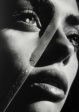 Poster collage with face