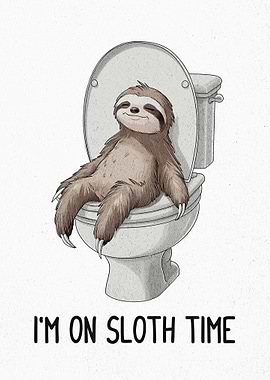 Funny Bathroom Sloth Time