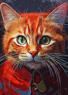 Colorful Vintage Cat