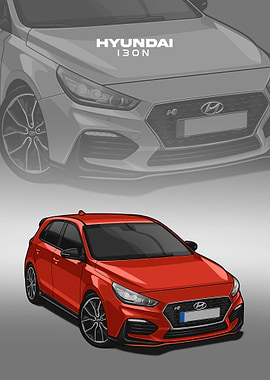 hyundai i30n red