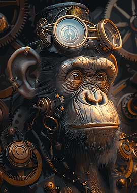 Steampunk Ape Animal