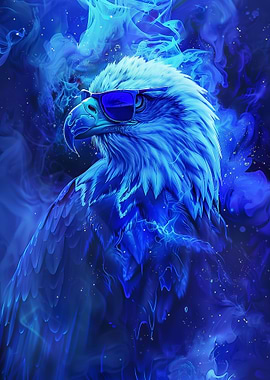 Eagle In Colorful Paint