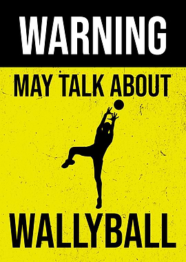 WARNING WALLYBALL VOLLEY