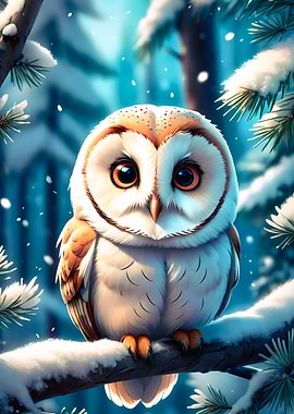 Snowy Owl Bough