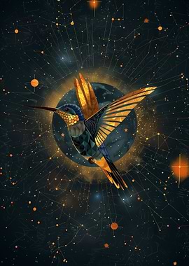 geometric humming bird
