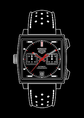 Monaco Watch Outline