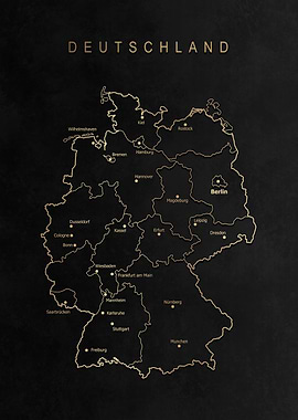 Germany Deutschland map