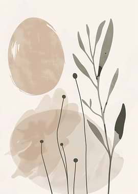 Minimalist floral botanic