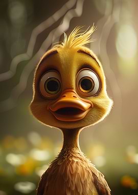 Cute cartoon duck