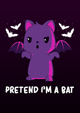 Halloween Cat Spooky Bat