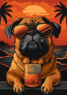 Pug Healing on the Beach