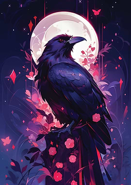 Crow in Moonlight