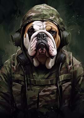 English Bulldog Camo