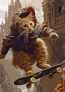 Cat Skateboard