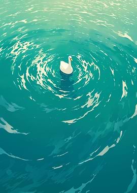 Scenic Goose in Lake