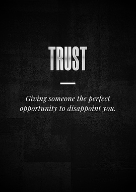 TRUST Giving someone the