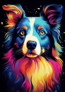 Neon Border Collie