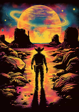 Cowboy Cosmic Sunset