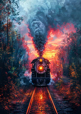 Steamtrain on the rails