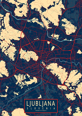 Ljubljana City Map Hope