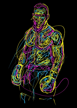 boxing scribble art2
