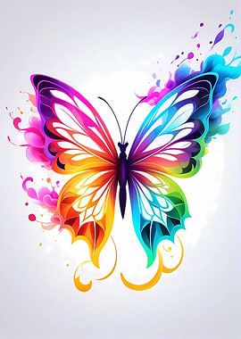 Geometric Color Butterfly